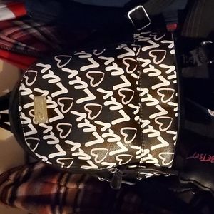 BETSEY JOHNSON BACKPACK Purse UNICORN 🦄 Black & White small bag LUV